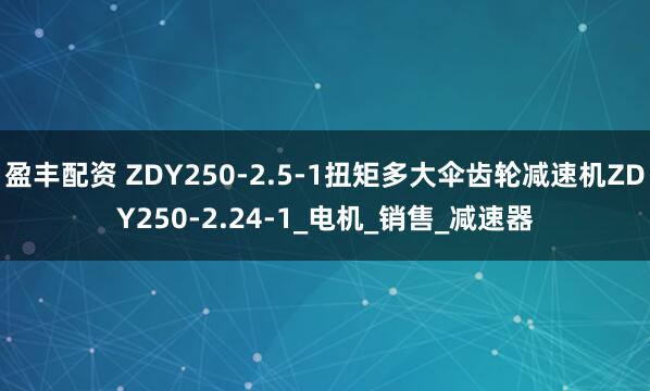 盈丰配资 ZDY250-2.5-1扭矩多大伞齿轮减速机ZDY250-2.24-1_电机_销售_减速器