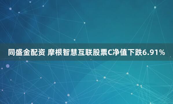 同盛金配资 摩根智慧互联股票C净值下跌6.91%